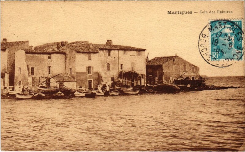 Carte postale ancienne Martigues Coin des Peintres à Martigues