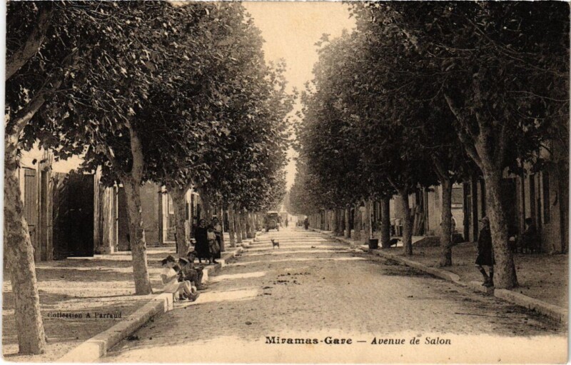 Carte postale ancienne Miramas Miramas-Gare - Svenue de Salon à Miramas