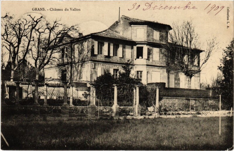 Carte postale ancienne Grans Chateau du Vallon à Grans