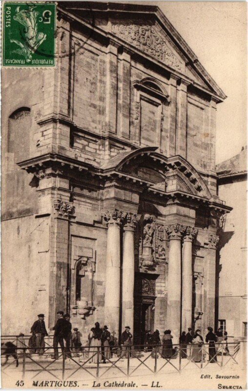 Carte postale ancienne Martigues La Cathedrale à Martigues