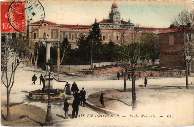 Carte postale ancienne Aix-en-Provence Ecole Normale à Aix-en-Provence