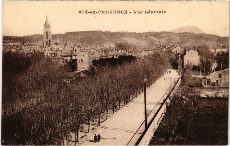 Carte postale ancienne Aix-en-Provence Vue Generale à Aix-en-Provence