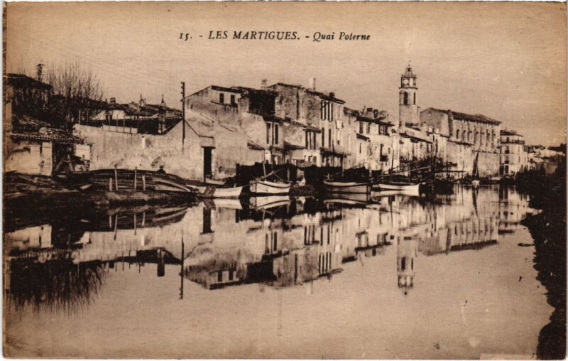 Carte postale ancienne Martigues Quai Poterne à Martigues