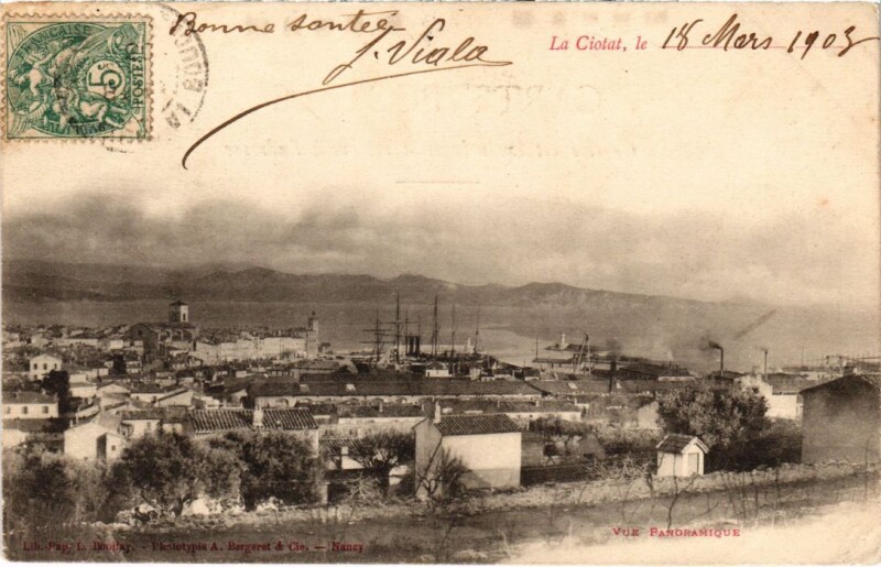 Carte postale ancienne La Ciotat Vue Panoramique à La Ciotat