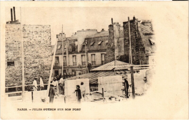 Carte postale ancienne Paris Affaire Dreyfus Jules Guerin sur son Fort