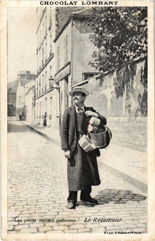 Carte postale ancienne Paris Petits Metiers Le Retameur
