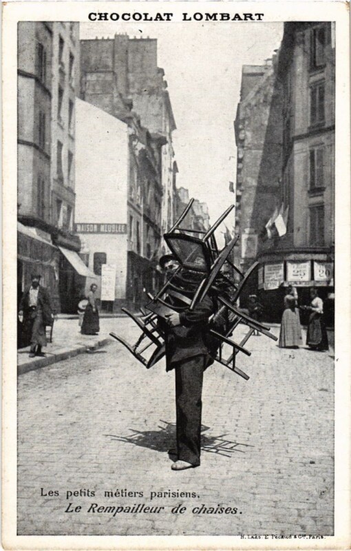 Carte postale ancienne Paris Petits Metiers le Rempailleur de chaises