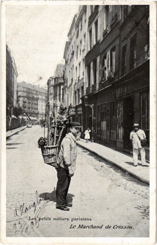 Carte postale ancienne Le Marchand de Cresson
