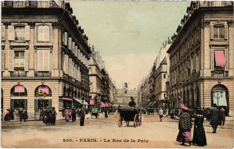 Carte postale ancienne Paris 1e Rue de la Paix à Paris 1er