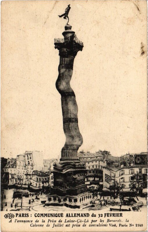Carte postale ancienne Paris 11e Colonne de Juillet à Paris 11e