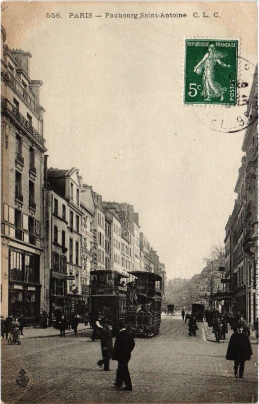 Carte postale ancienne Paris 12e Faubourg Saint-Antoine à Paris 12e