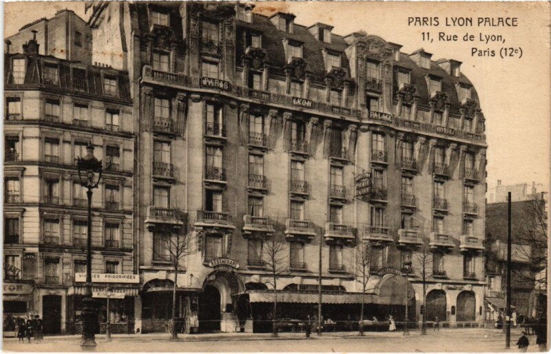 Carte postale ancienne Paris 12e 11, Rue de Lyon Paris Lyon Palace Hotel à Paris 12e