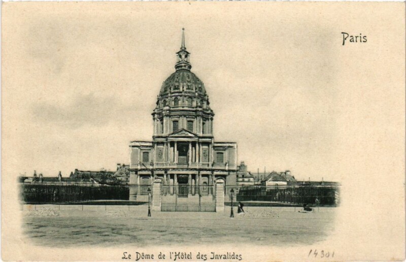 Carte postale ancienne Paris Dome des Invalides Embossed à Paris 7e