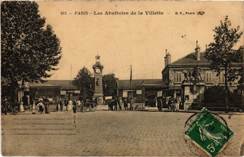 Carte postale ancienne Les Abattoirs de la Villette à Paris 19e