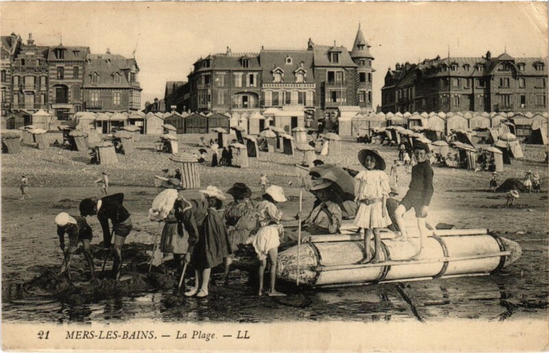 Carte postale ancienne Mers-les-Bains La Plage à Mers-les-Bains