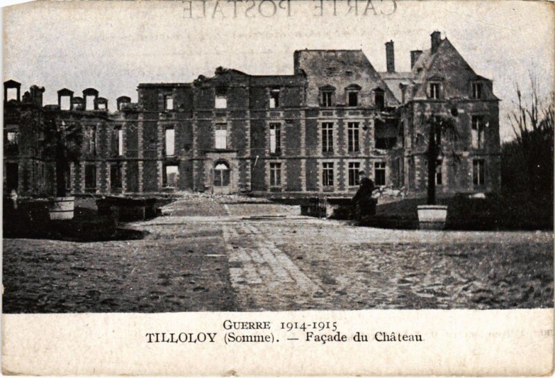 Carte postale ancienne Tilloloy Facade du Chateau à Tilloloy