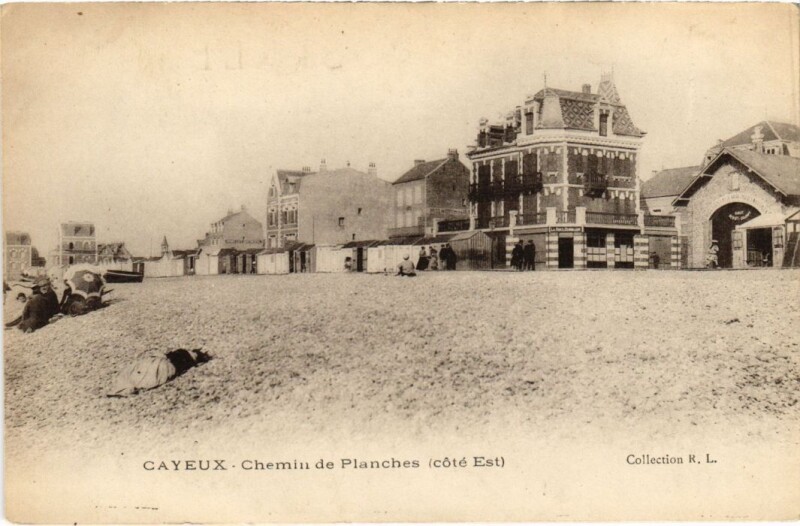 Carte postale ancienne Cayeux-sur-Mer Chemin de Planches - Cote Est à Cayeux-sur-Mer