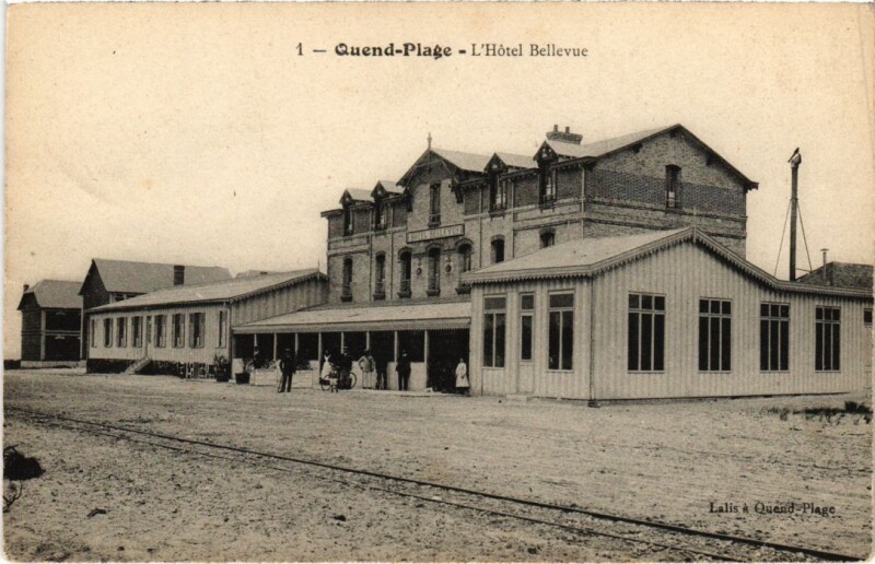 Carte postale ancienne Quend Quend-Plage - L'Hotel Bellevue à Quend
