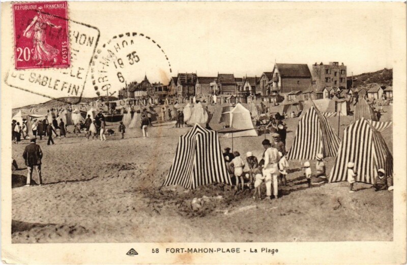 Carte postale ancienne Fort-Mahon-Plage La Plage à Fort-Mahon-Plage
