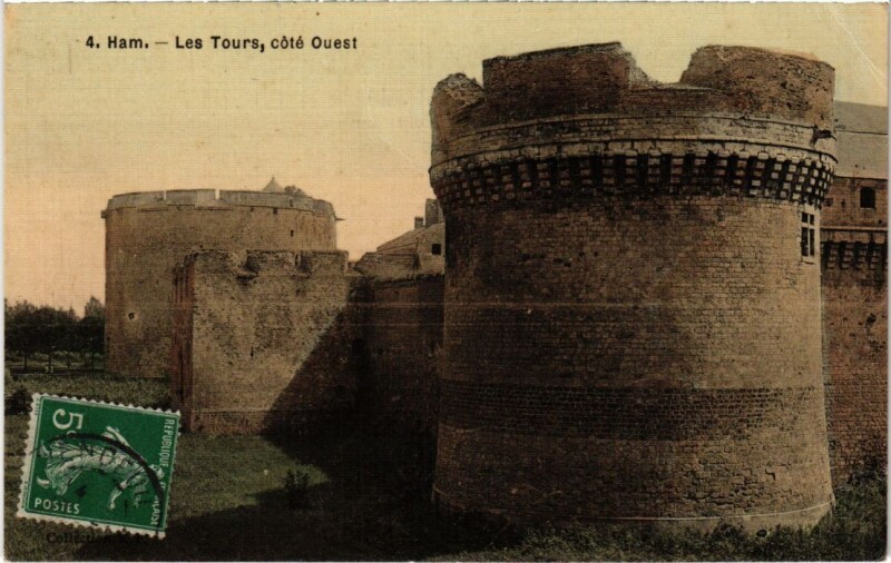 Carte postale ancienne Ham Les Tours - Cote Ouest