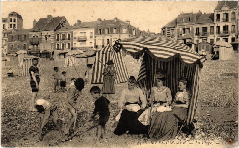 Carte postale ancienne Mers-les-Bains La Plage à Mers-les-Bains