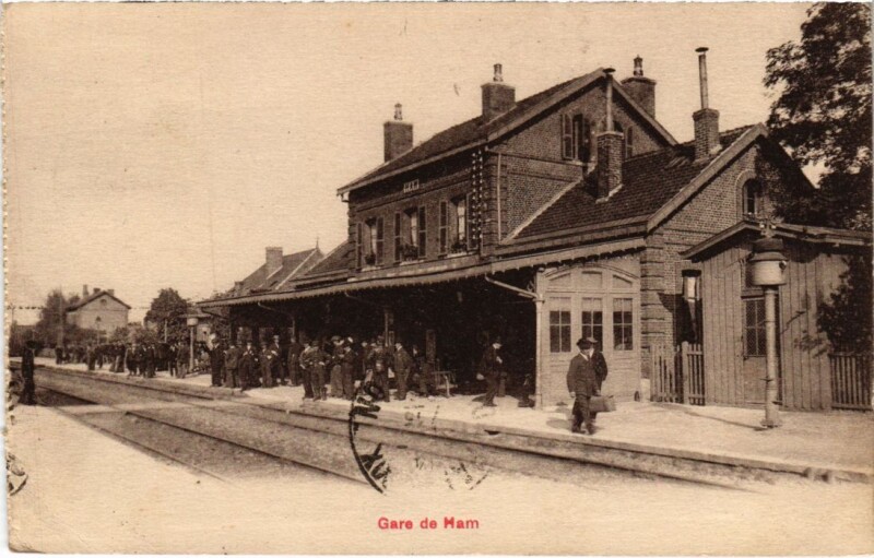 Carte postale ancienne Ham Gare du Ham
