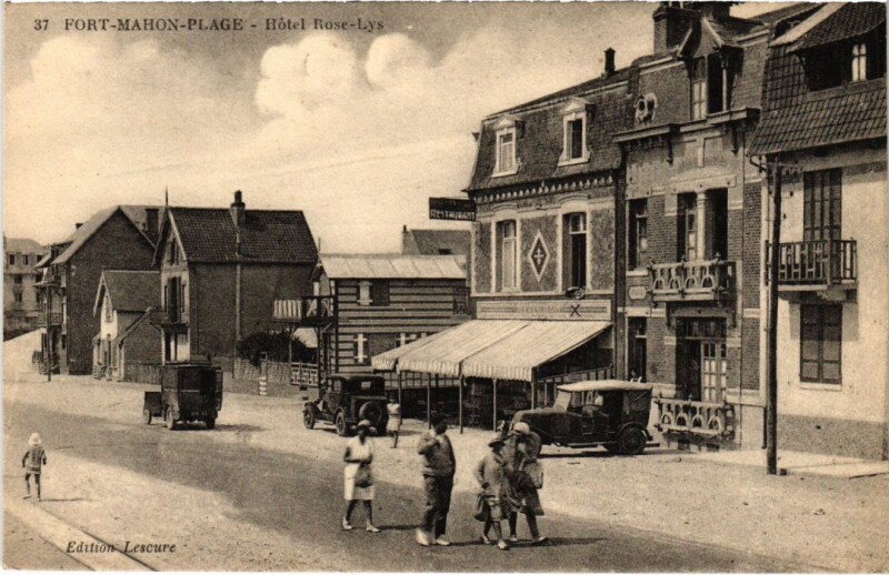Carte postale ancienne Fort-Mahon-Plage Hotel Rose-Lys à Fort-Mahon-Plage