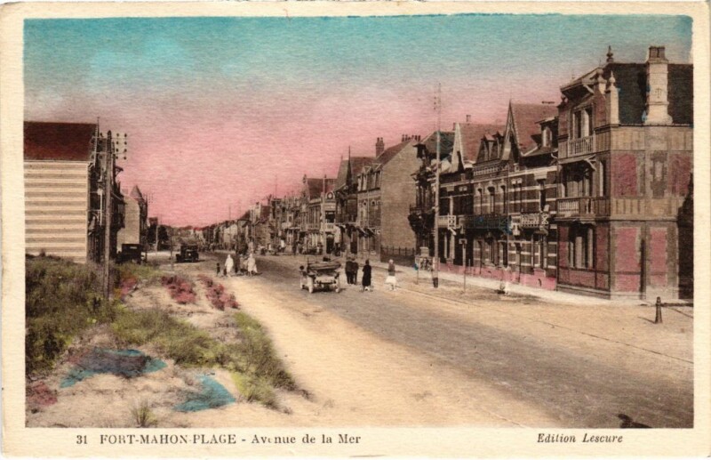 Carte postale ancienne Fort-Mahon-Plage Avenue de la Mer à Fort-Mahon-Plage