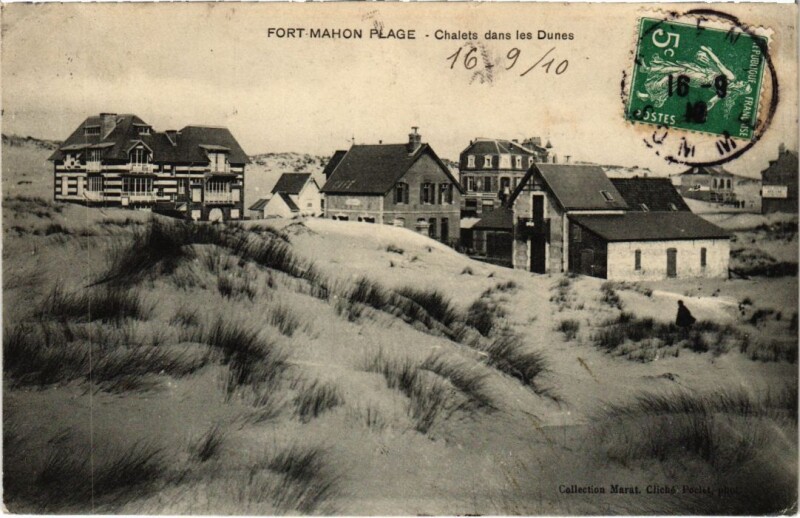 Carte postale ancienne Fort-Mahon-Plage Chalets dans les Dunes à Fort-Mahon-Plage