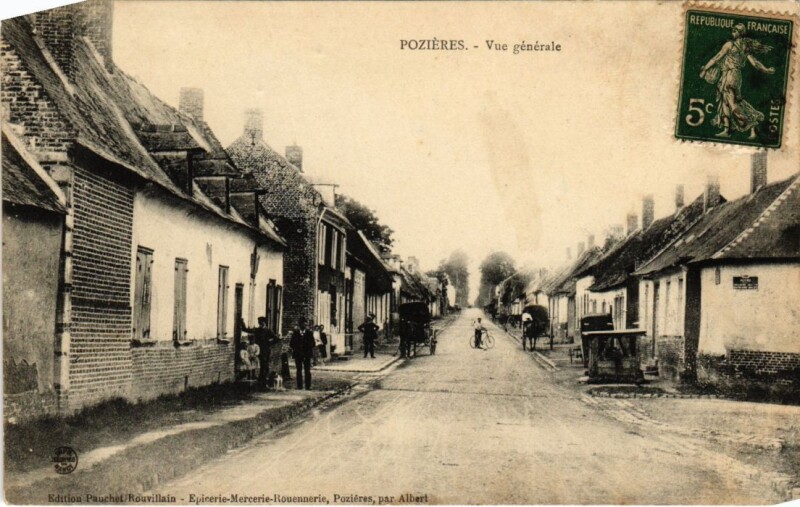 Carte postale ancienne Pozieres Vue Generale