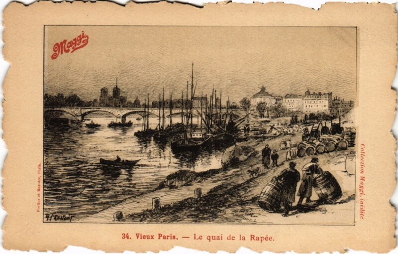 Carte postale ancienne Vieux Paris Quai de la Rapee à Paris 12e