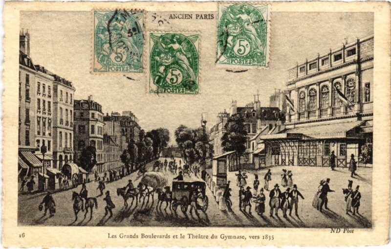Carte postale ancienne Ancien Paris Les Grands Boulevards