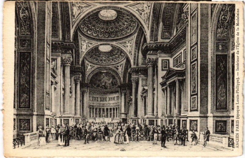 Carte postale ancienne Ancien Paris Eglise de la Madeleine