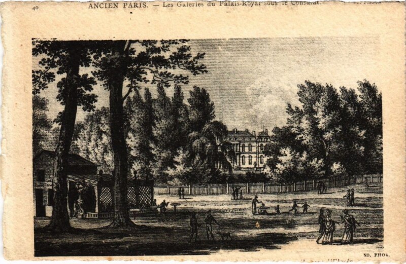 Carte postale ancienne Ancien Paris Galeries du Palais Royal