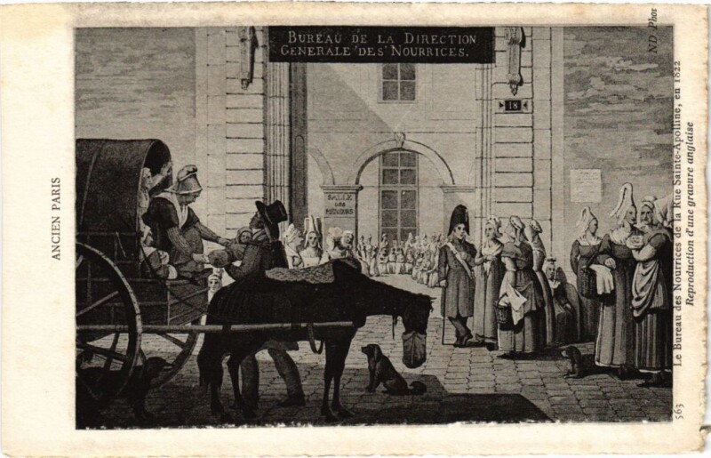 Carte postale ancienne Ancien Paris Bureau des Nourrices