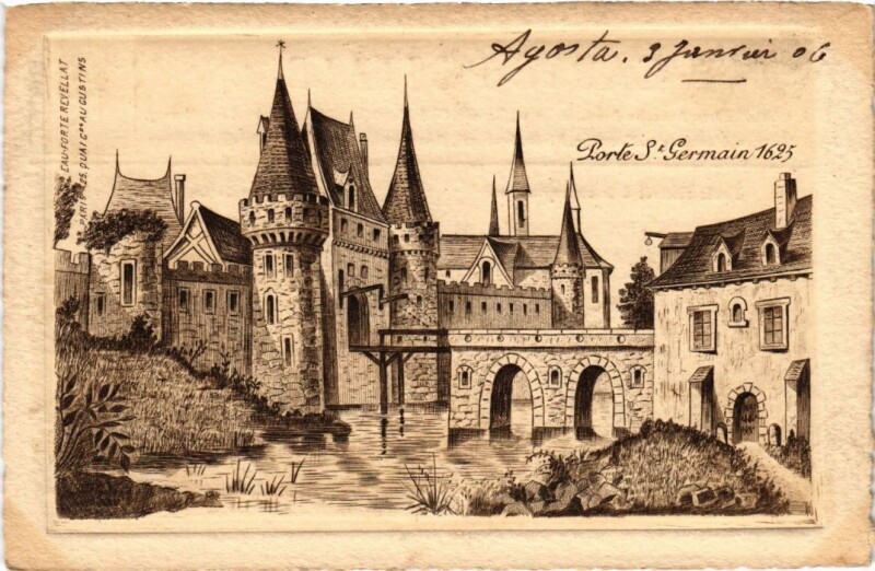 Carte postale ancienne Ancien Paris Porte Saint-Germain