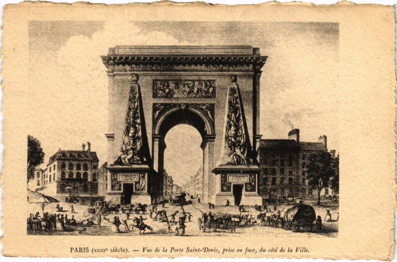Carte postale ancienne Ancien Paris POrte Saint-Denis