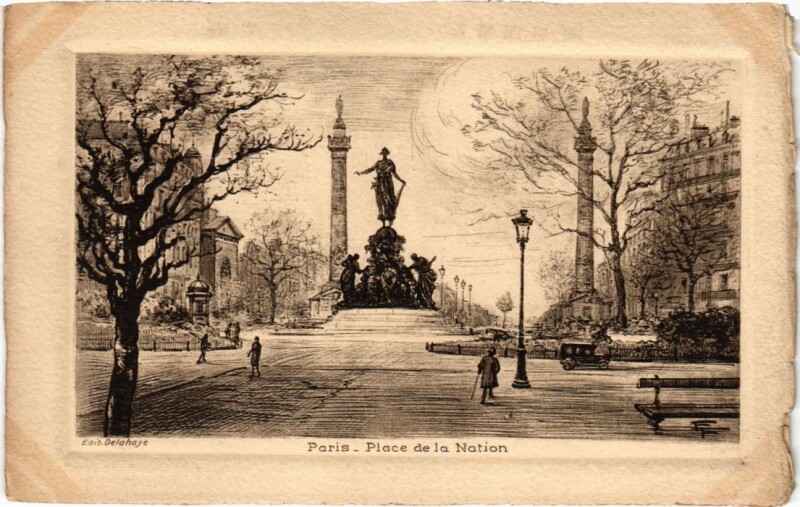 Carte postale ancienne Ancien Paris Place de la Nation