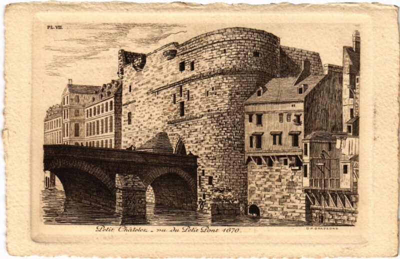 Carte postale ancienne Ancien Paris Petit Chatelet