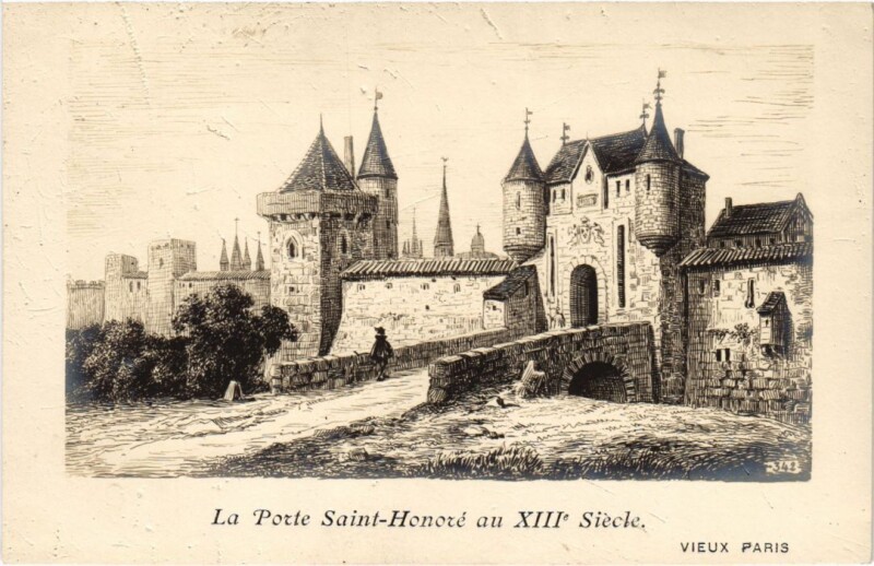 Carte postale ancienne Vieux Paris Porte Saint-honore