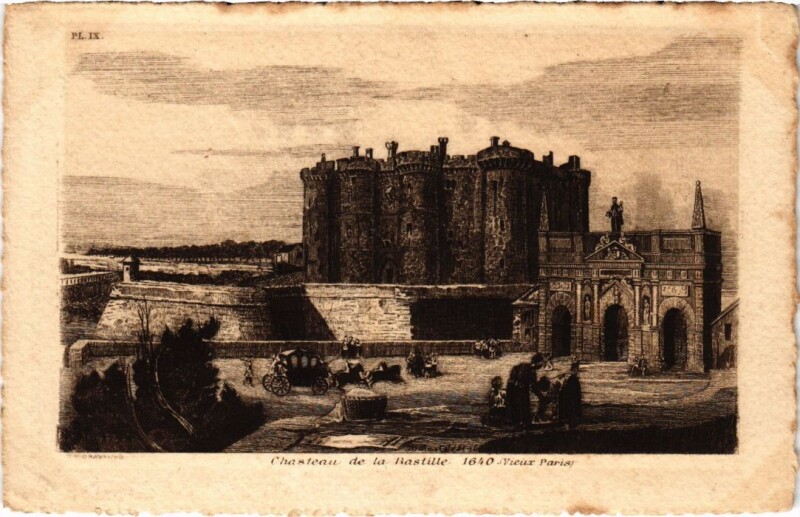 Carte postale ancienne Vieux Paris Chateau de la Bastille