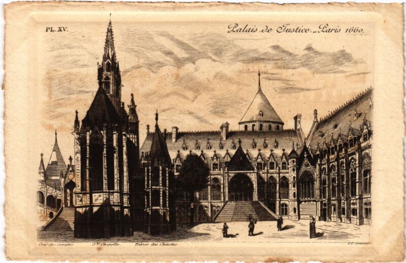 Carte postale ancienne Ancien Paris Palais de Justice
