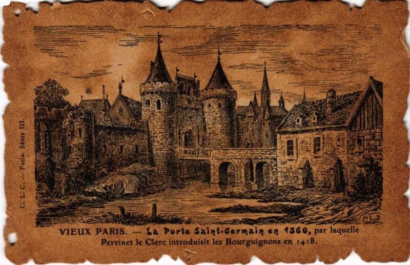 Carte postale ancienne Vieux Paris Porte Saint-Germain