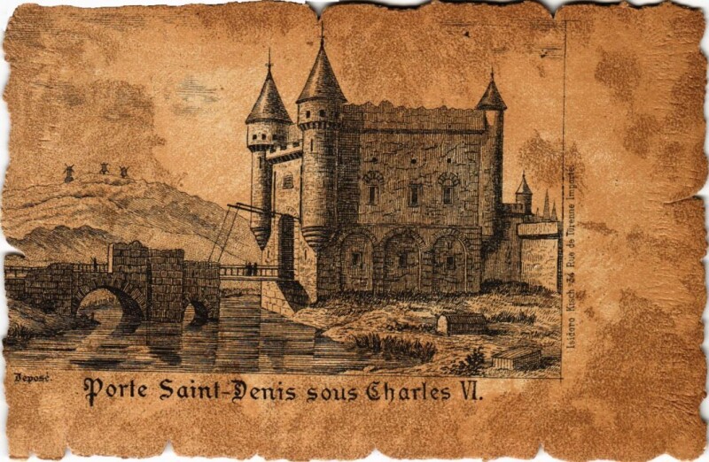 Carte postale ancienne Vieux Paris porte Saint-Denis