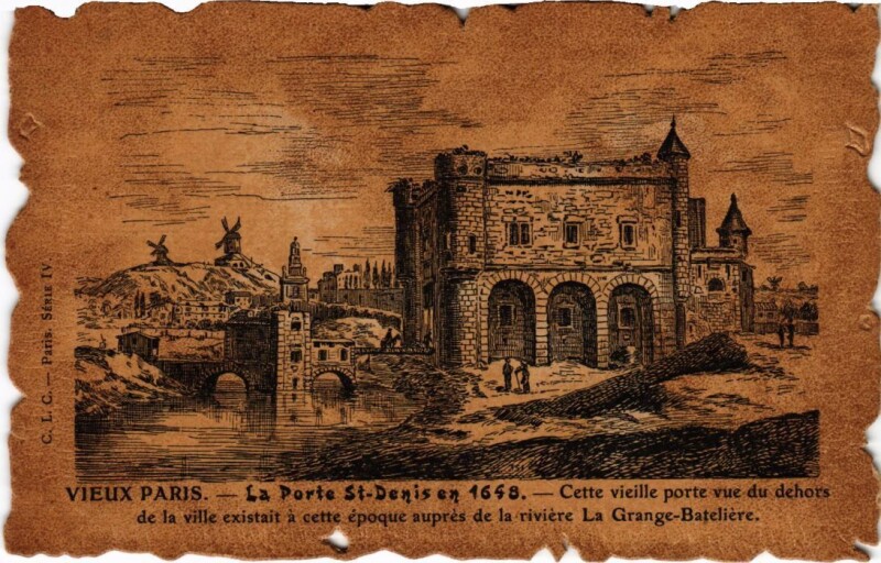 Carte postale ancienne Vieux Paris Porte Saint-Denis