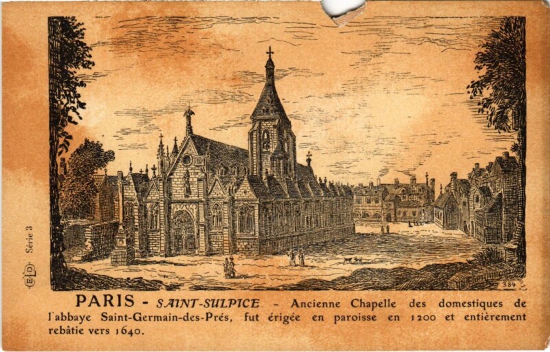 Carte postale ancienne Vieux Paris Saint-Sulpice