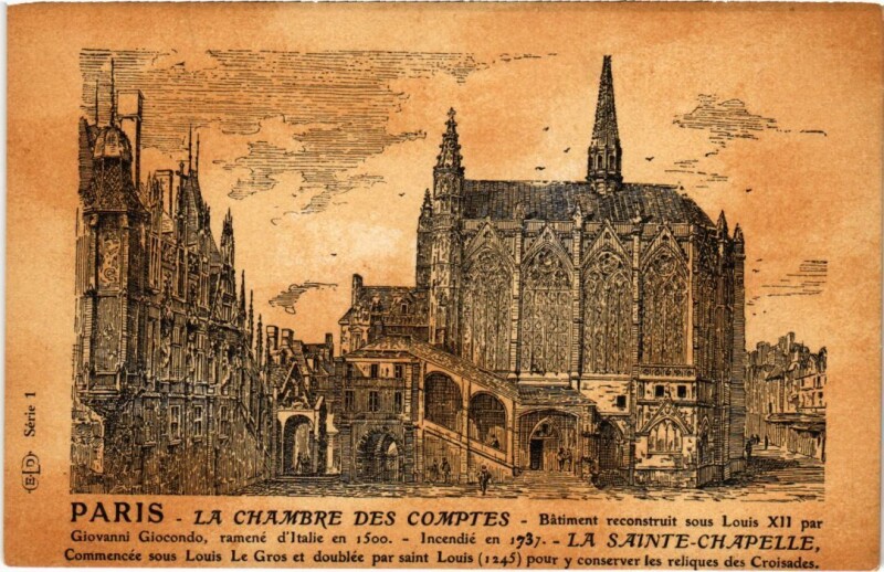 Carte postale ancienne Vieux Paris Chambre des Comptes