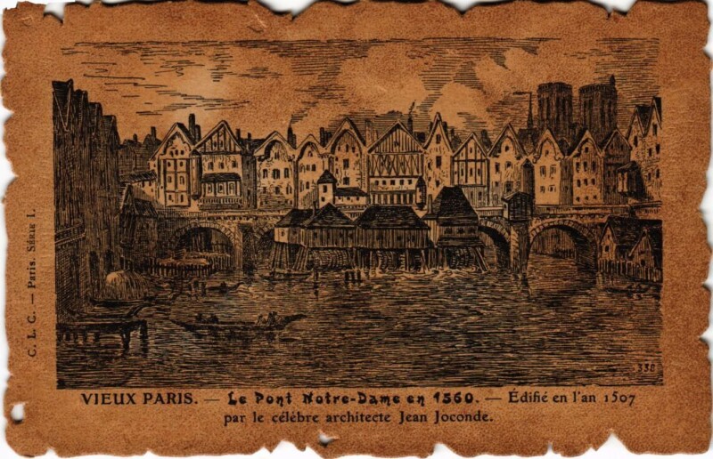 Carte postale ancienne Vieux Paris POnt Notre-Dame
