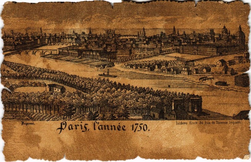 Carte postale ancienne Vieux Paris annee 1750