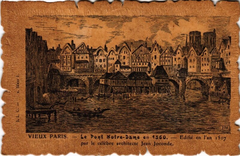 Carte postale ancienne Vieux Paris Pont Notre-Dame